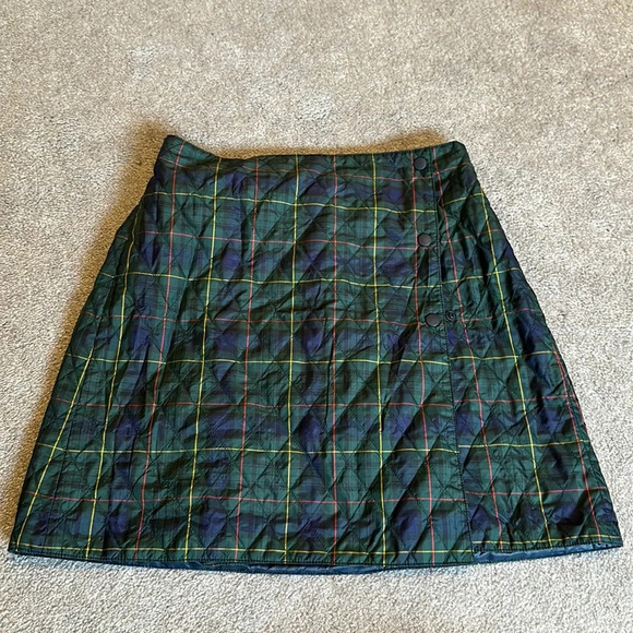 Uniqlo Dresses & Skirts - Uniqlo Padded Quilted Plaid Tartan Schoolgirl Style Winter Skirt NWOT M